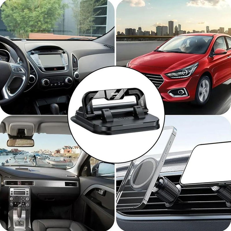 2 in 1 Car Phone Holder and Parking Number Plate, Dashboard Mount with Strong Suction Cup & Adjustable Clip, 360° Rotation Phone Stand for All Phones and Cars - Image 3